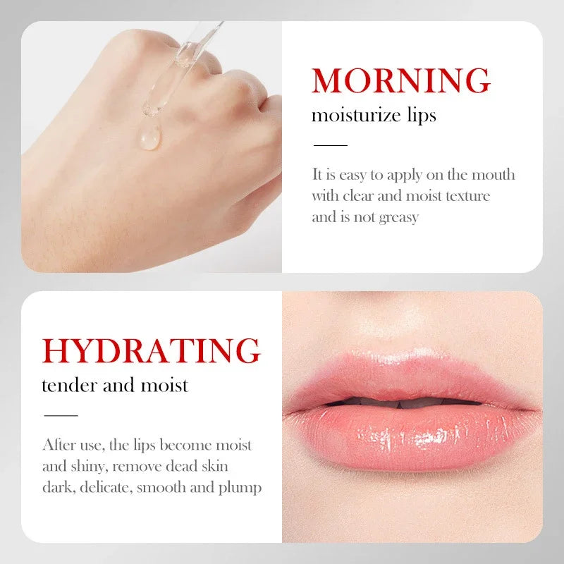 Collagen Lip Balm Booster Plumping Serum Oil Hyaluronate Moisturizing Volumizer Lips Non-Irritating Fade Lines Lip Balm