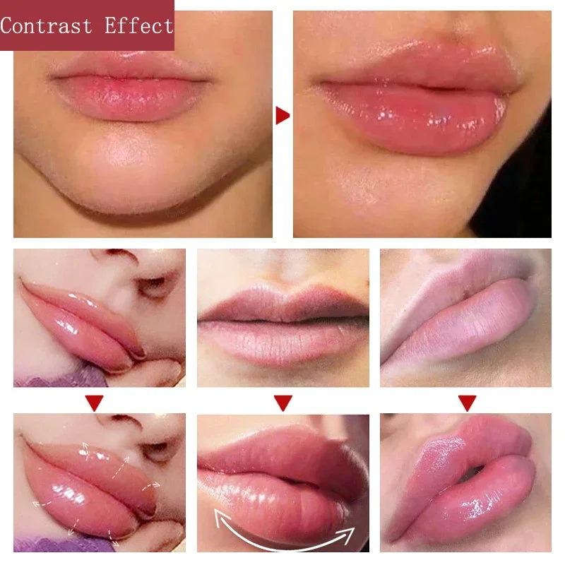 Collagen Lip Balm Booster Plumping Serum Oil Hyaluronate Moisturizing Volumizer Lips Non-Irritating Fade Lines Lip Balm